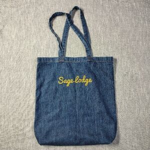Sage‎ Lodge Denim Tote Bag Jean Canvas